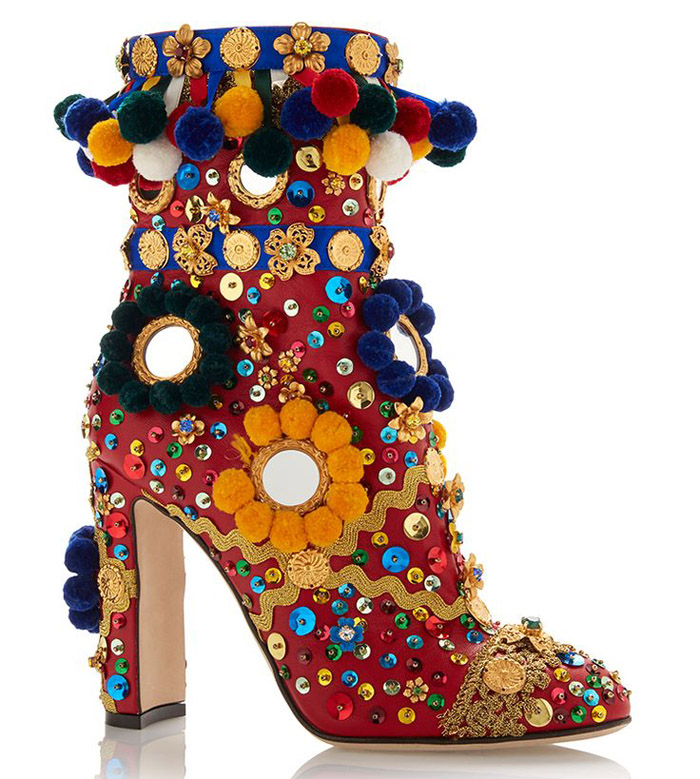 Colorful Dolce&Gabbana Pom Pom boots