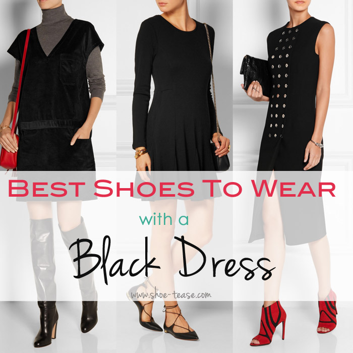 best shoes for black cocktail dress