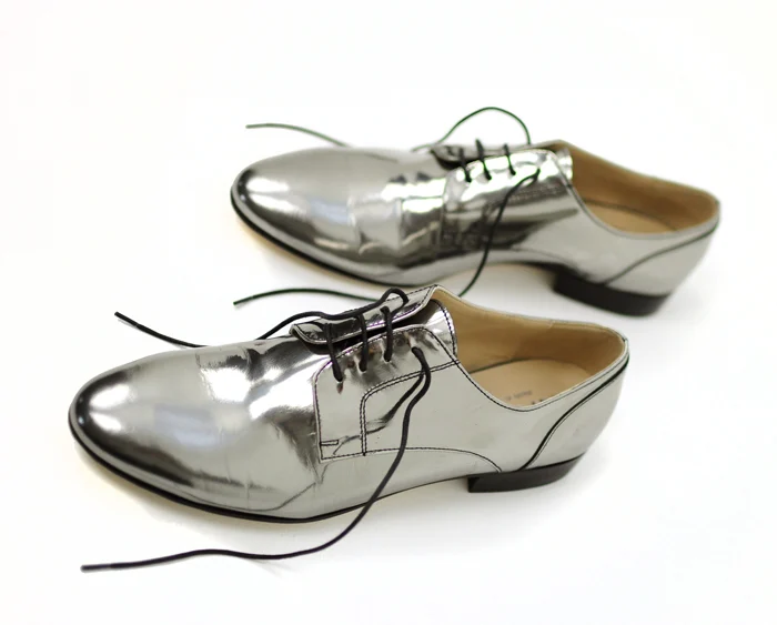 silver oxfords size 13 womens shoes