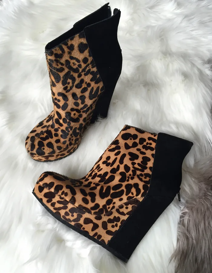 Kelsi Dagger Leopard Print Wedges