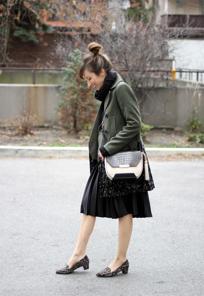 grey Leopard print loafers