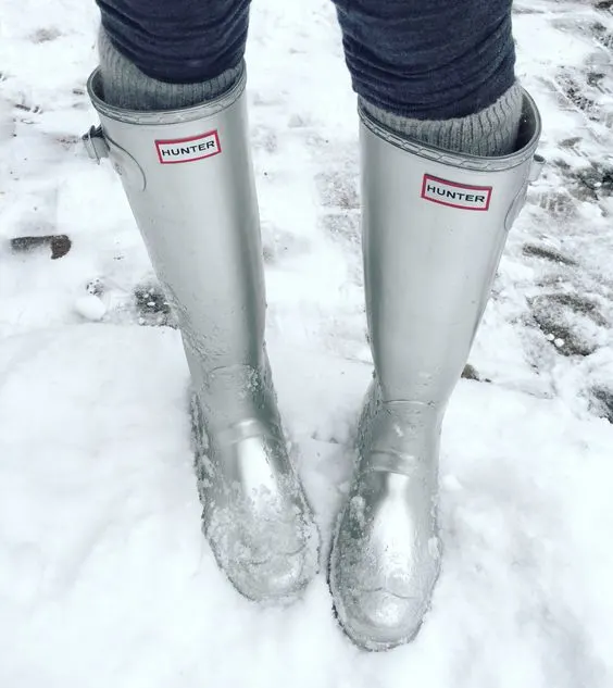 Silver Hunter Rain Boots - Shoes not to wear in the snow