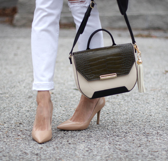 nude nine west heels