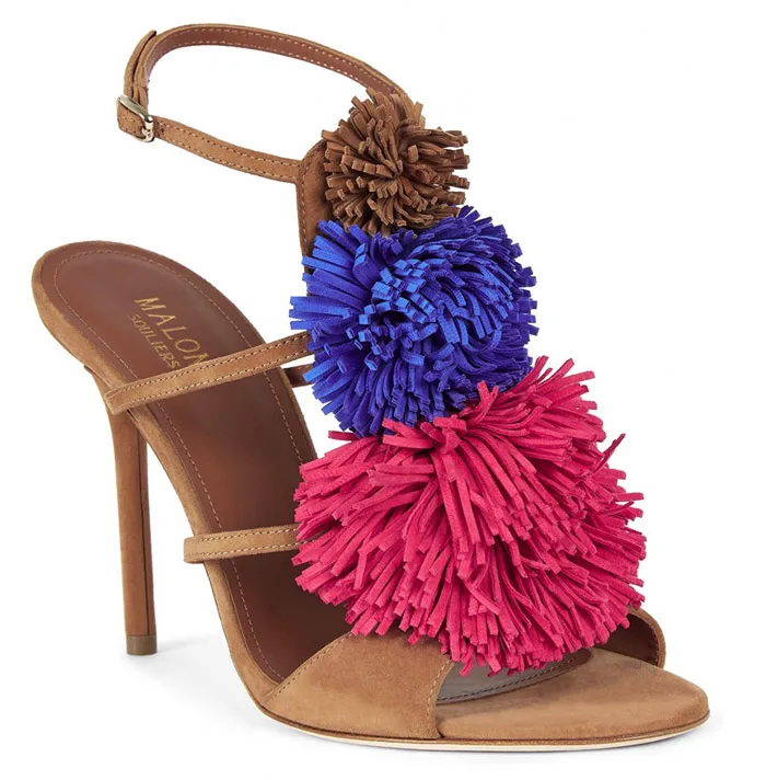 Malone Souliers pom pom sandals