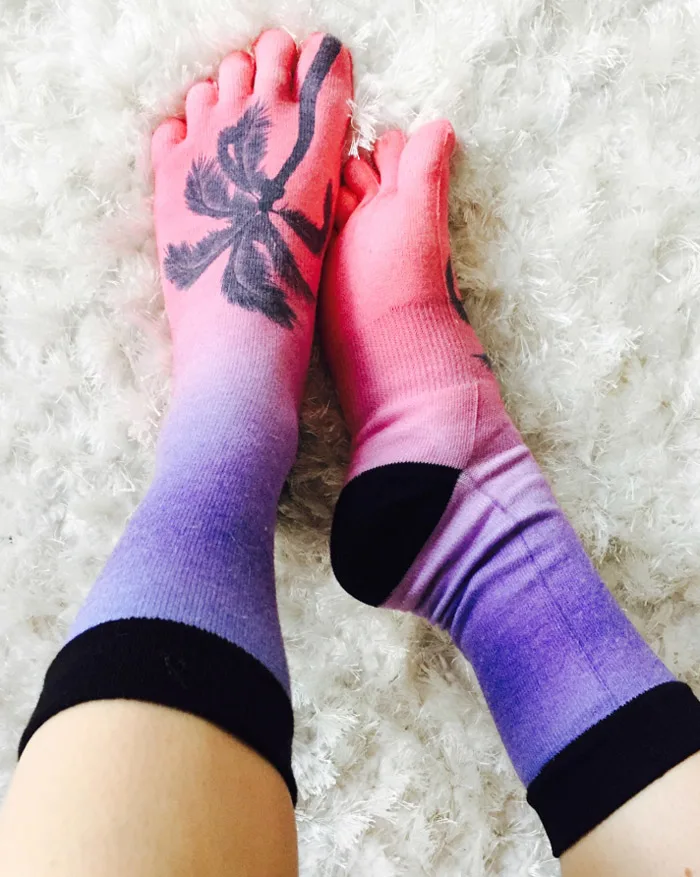 Toesox socks with toes for yoga
