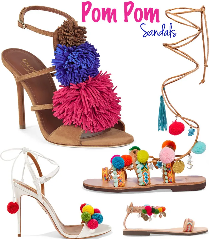 Pom pom heels sale