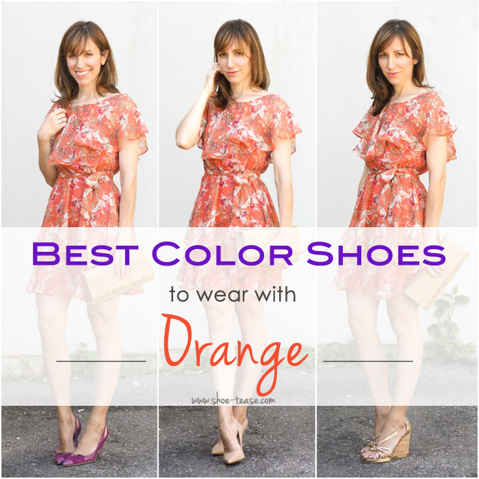 6 Favorite Color Shoes to Wear with an Orange Dress Outfit & Rust Hues