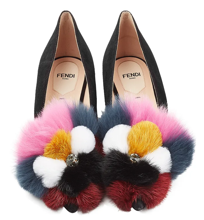 Fendi Furry Flats Fall 2016