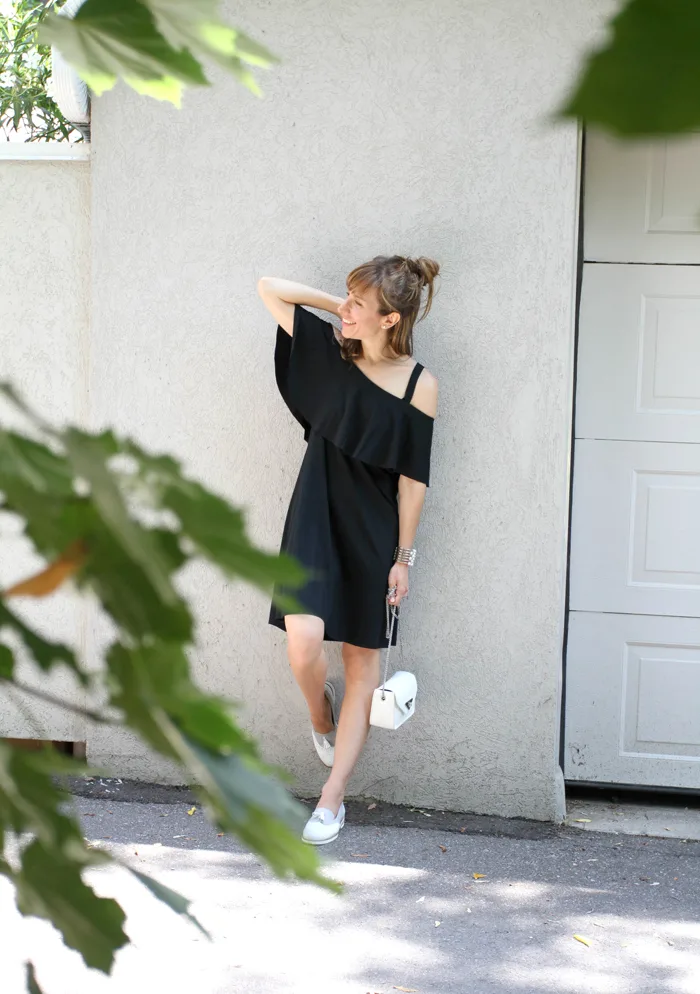 LBD with tassel loafers 2