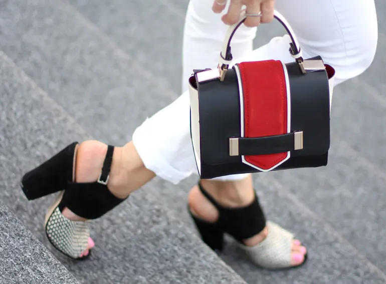 Black and white heels and outfit