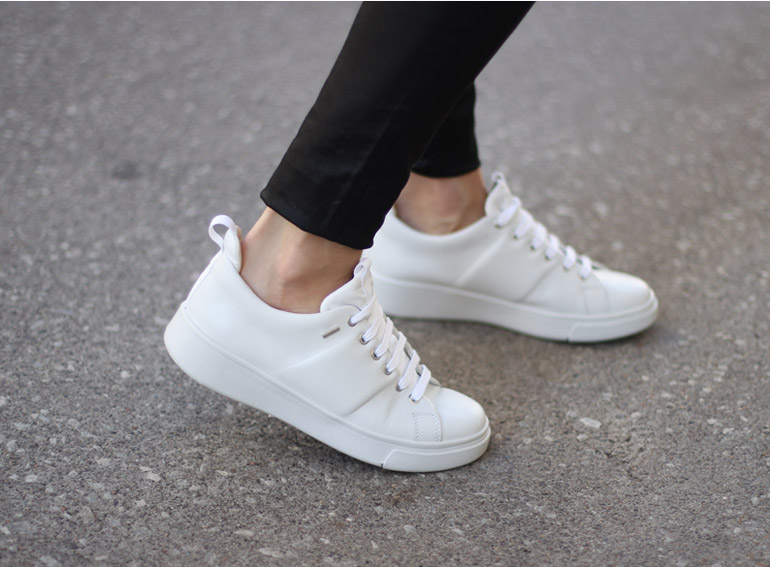 white sneakers fall