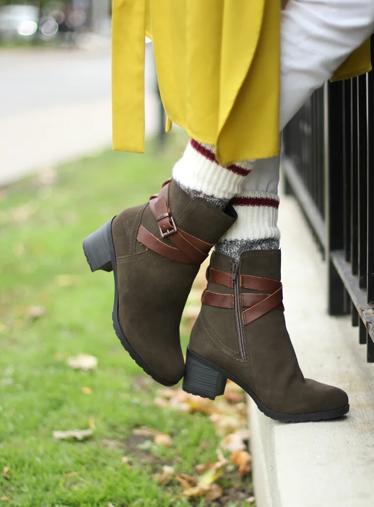 Casually Fall, in Waterproof Olive Green Suede Boots | ShoeTease