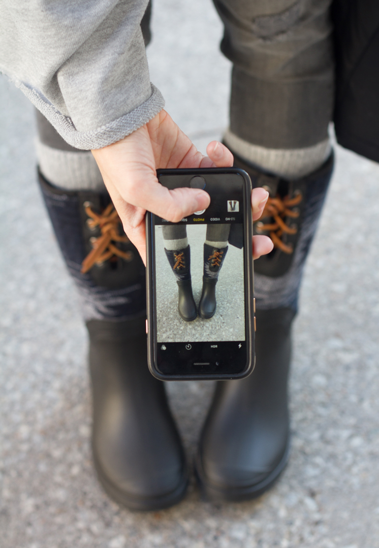 insulated ankle rain boots