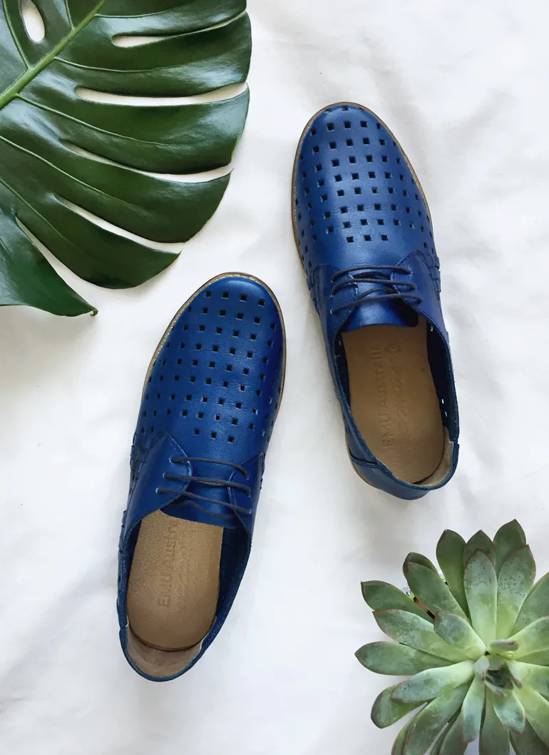 EMU Australia Shoes Blue Laser Cut Oxfords