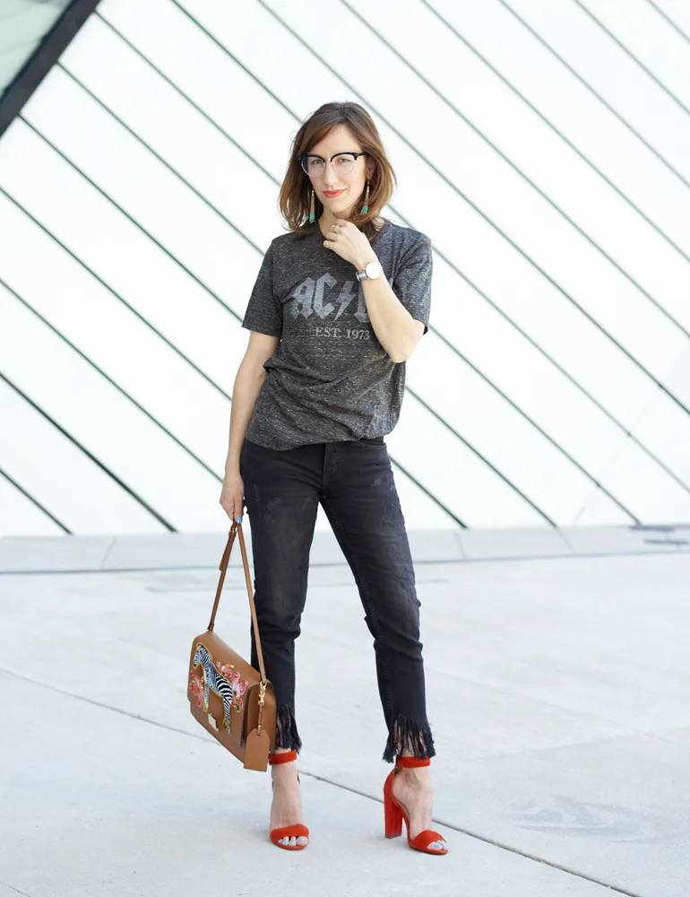 Day to Night Outfit Rocker Tee Chic