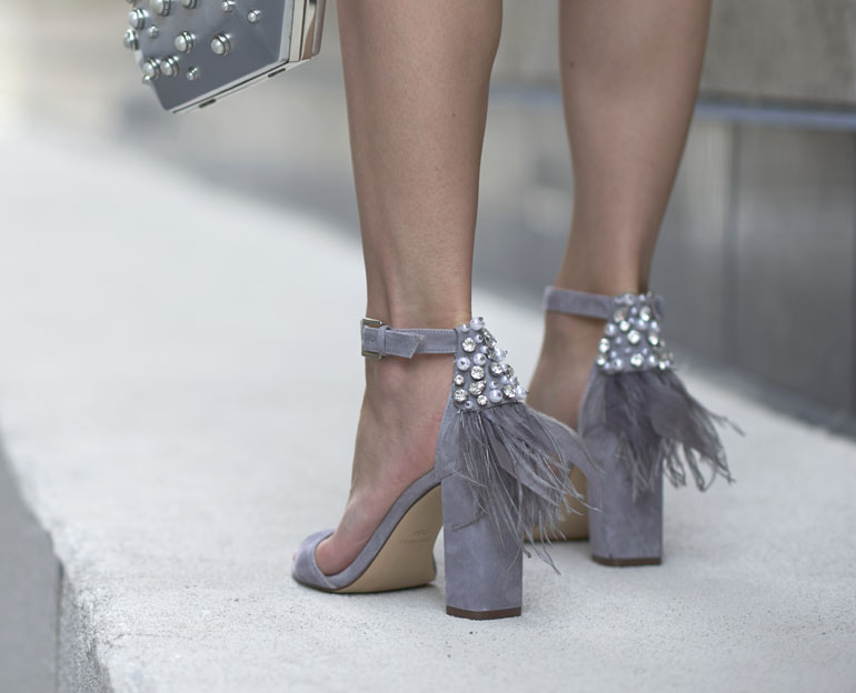 pumps with feathers