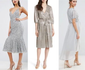 shoes to wear with silver gown