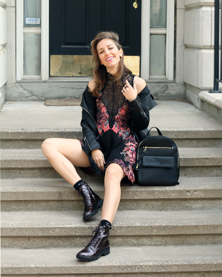 Styling Geox’s Adult Doc Martens & Floral Boho Dress