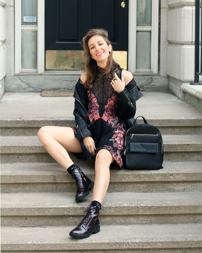 Styling Geox's Adult Doc Martens with a Boho Dress