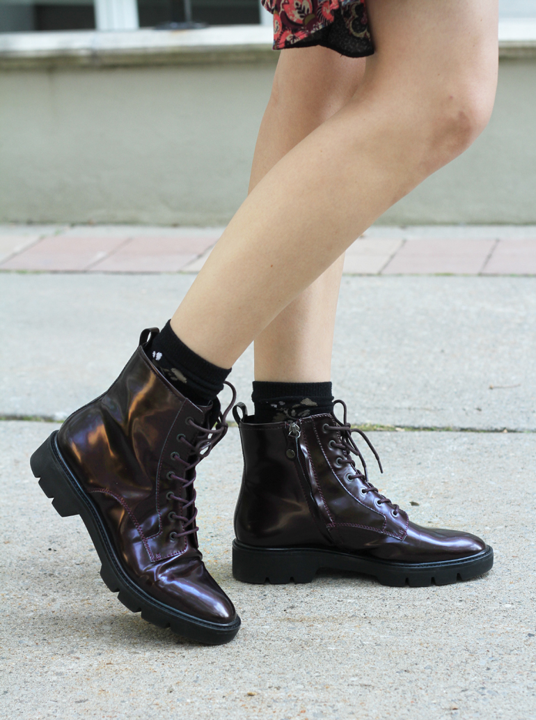 Styling Geox's Adult Doc Martens with a Boho Dress