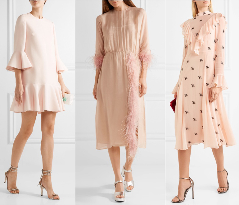 Pastel Pink Dress What Color Shoes with 