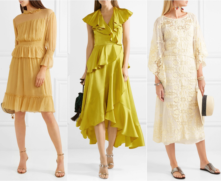 What Color Shoes to Wear with a Yellow Dress - Metallic