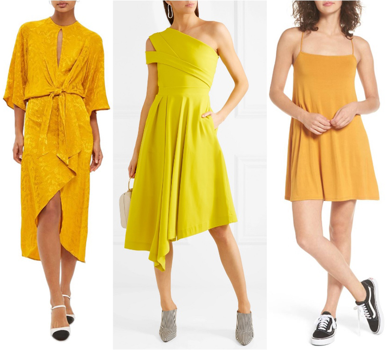 What Color Shoes to Wear with a Yellow Dress & Mustard Outfit