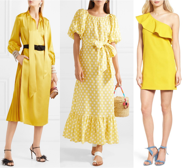 White dress yellow shoes White dress yellow shoes