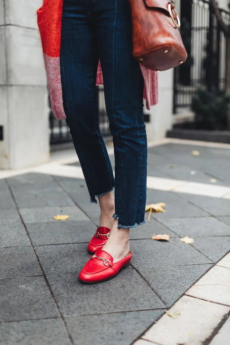 Red Gucci Loafers Dupe Vionic Adeline Slides