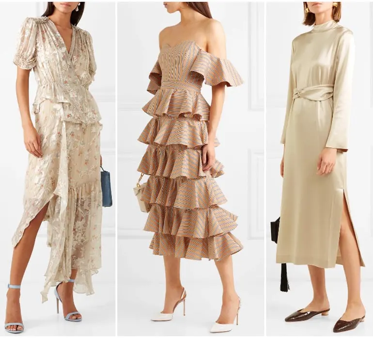 a beige dress outfit or taupe dress ...