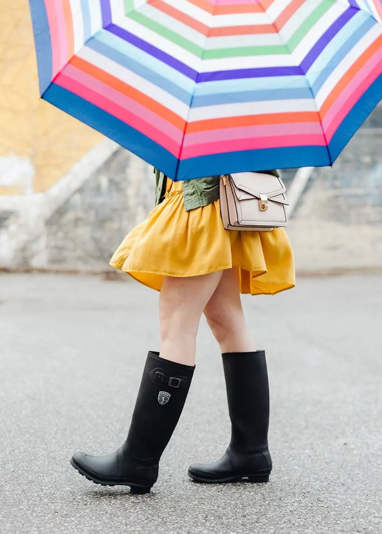 cheap black rain boots