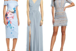 Light Blue Dress with Different Color Shoes