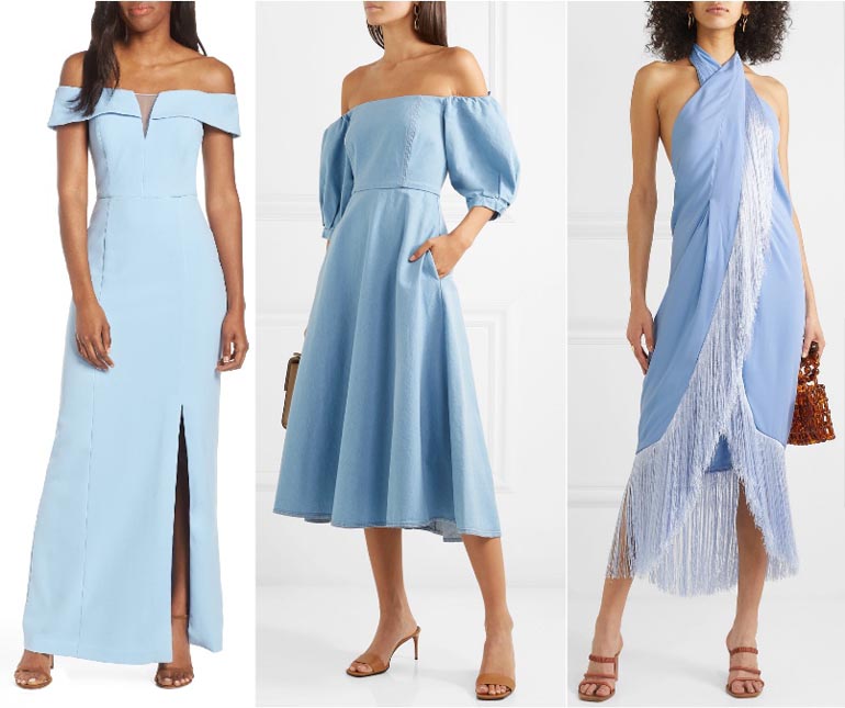 What Color Shoes with Light Blue Dress | Pastel Blue Dress Outfit
