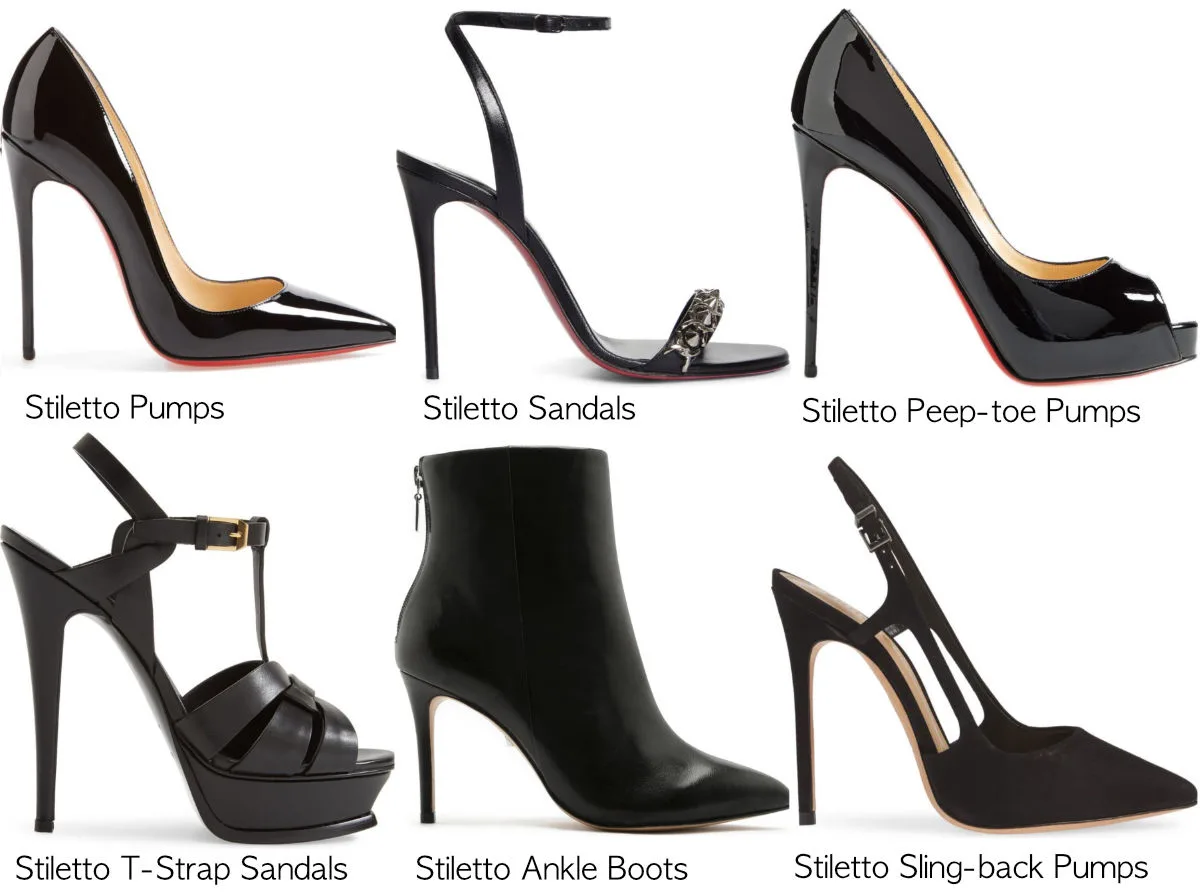 6 different types of stilettos | What are stilettos by ShoeTease.