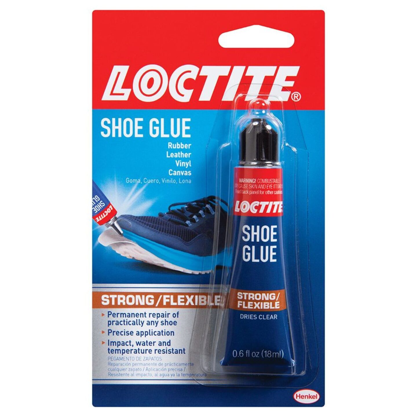 Loctite Schoenlijm voor schoenreparatie als beste lijm voor schoenen.