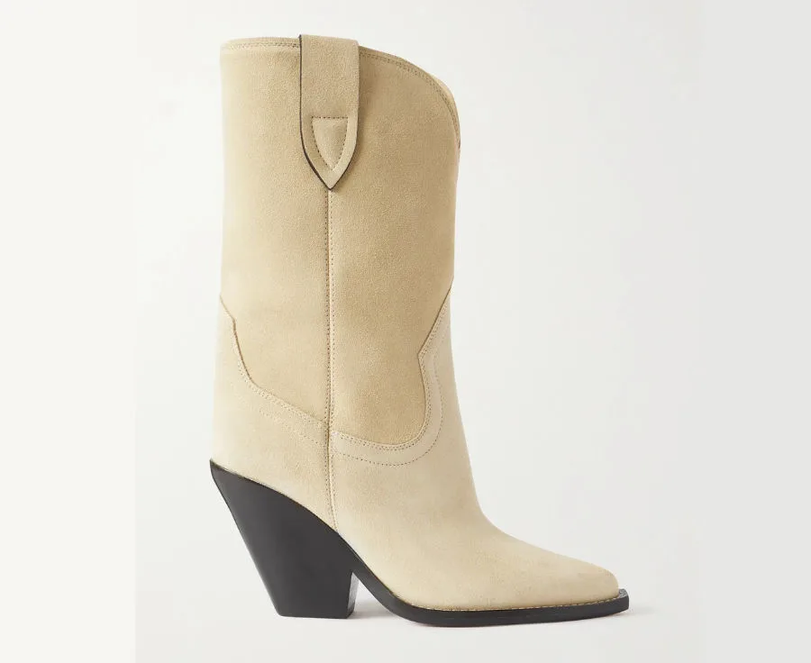 Beige Cowboy boots for women by Isabel Marant.