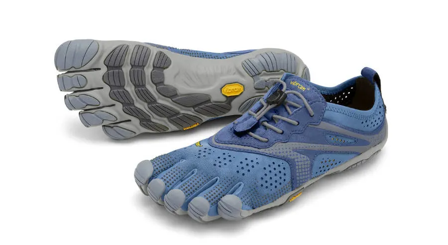 Blue and Grey Vibram Barefoot Shoes with 5 Toes - Types of Women's Shoes.
