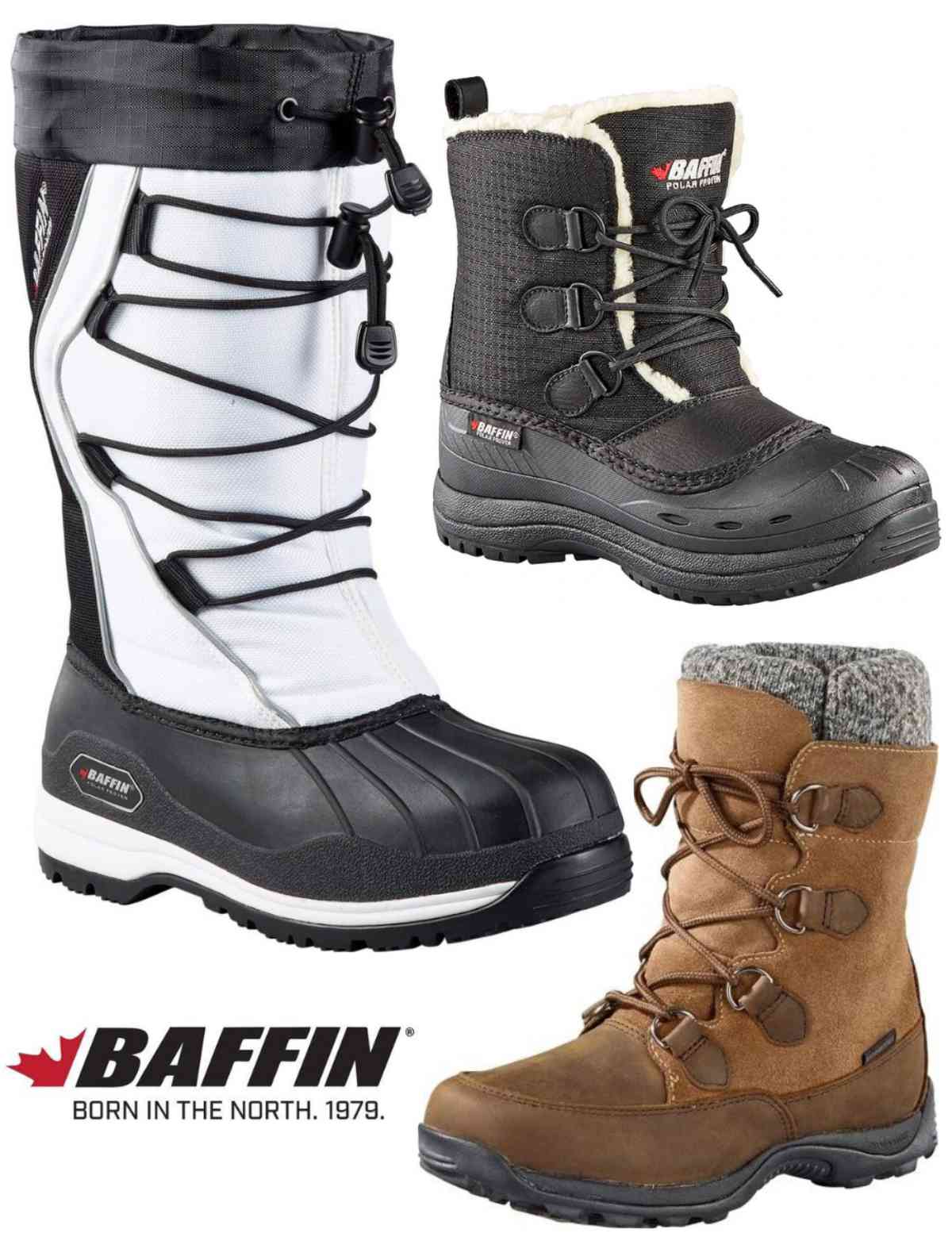 3 different Canadian winter boots for women by Baffin Boots brand.