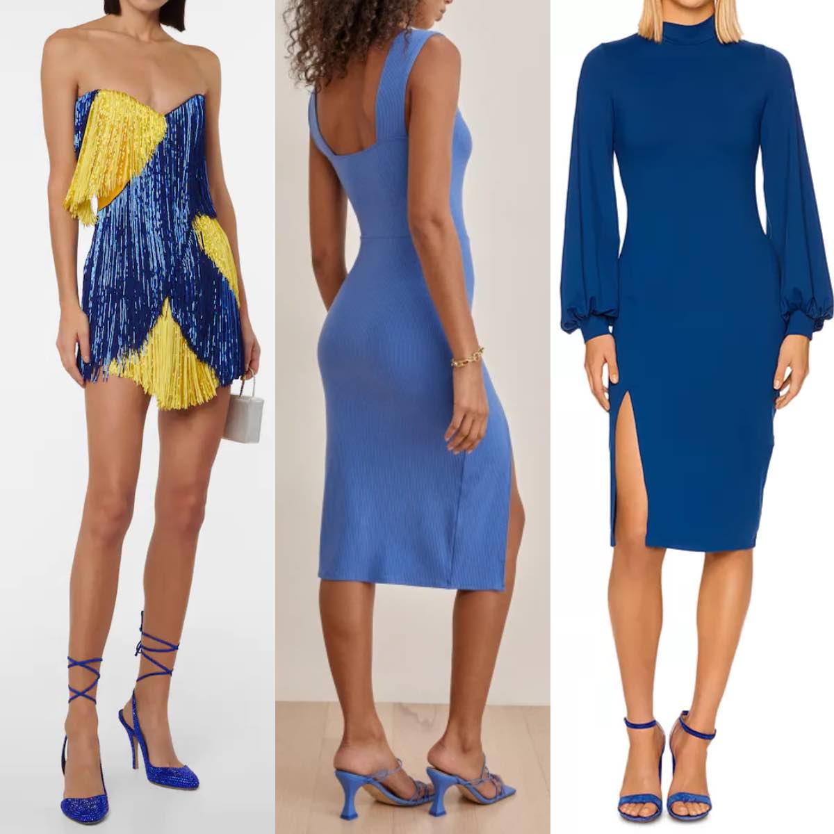 Royal blue dress with shoes - Buy and Slay