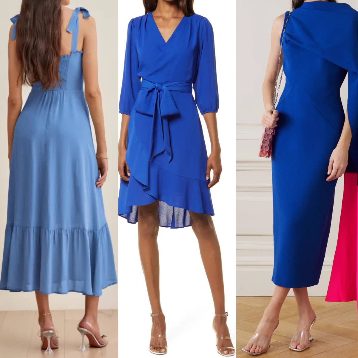 Royal blue dress with silver shoes - Buy and Slay