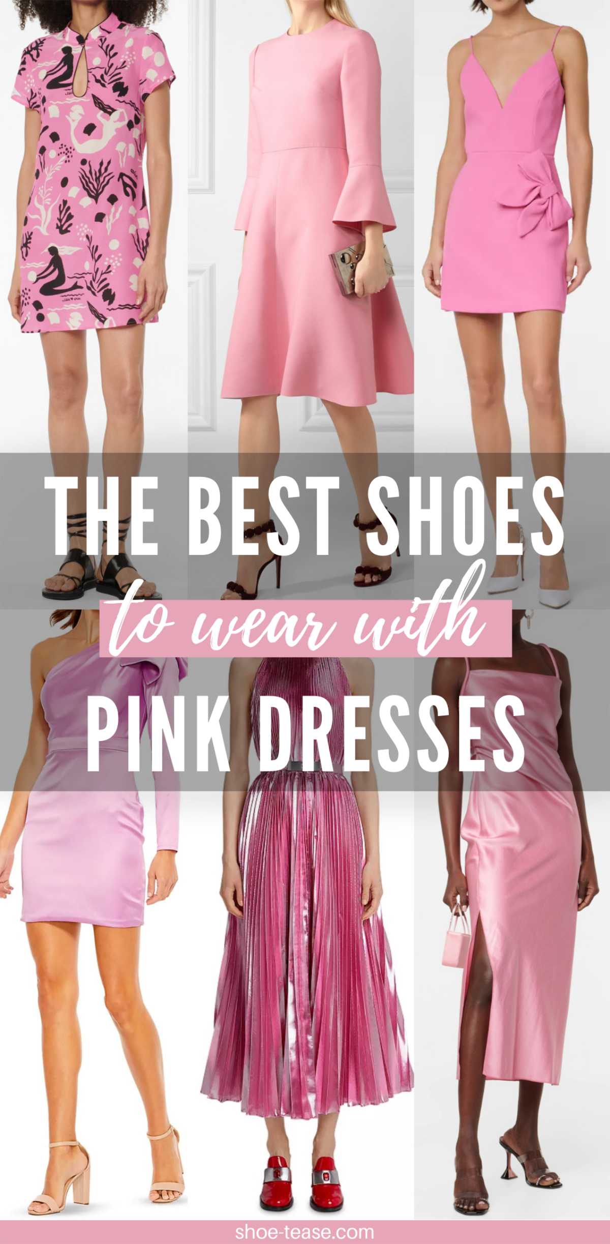 Wht Color Shoes to Wear with Pink Dresses Pin