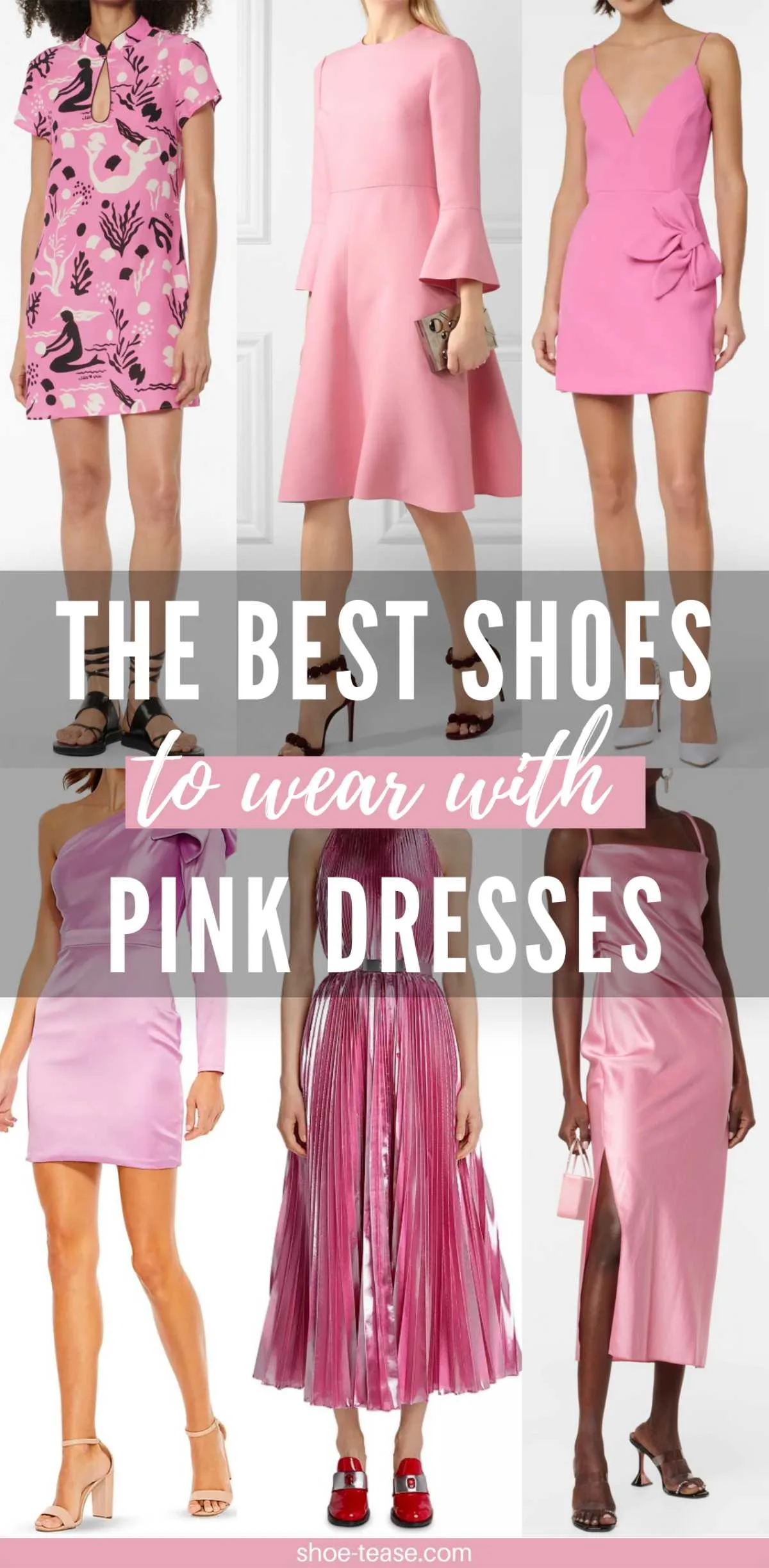What color shoes to wear a with light pink dresses