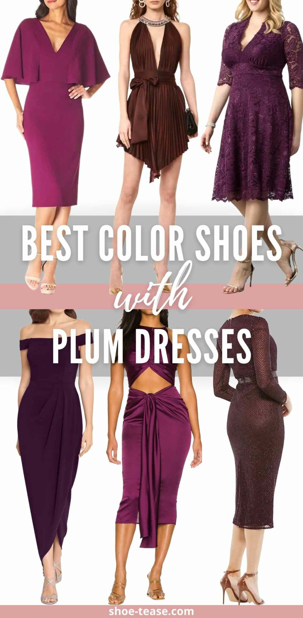 What Color Shoes to Wear with Plum Dress Outfits - 9 Shoes for Plum Dresses