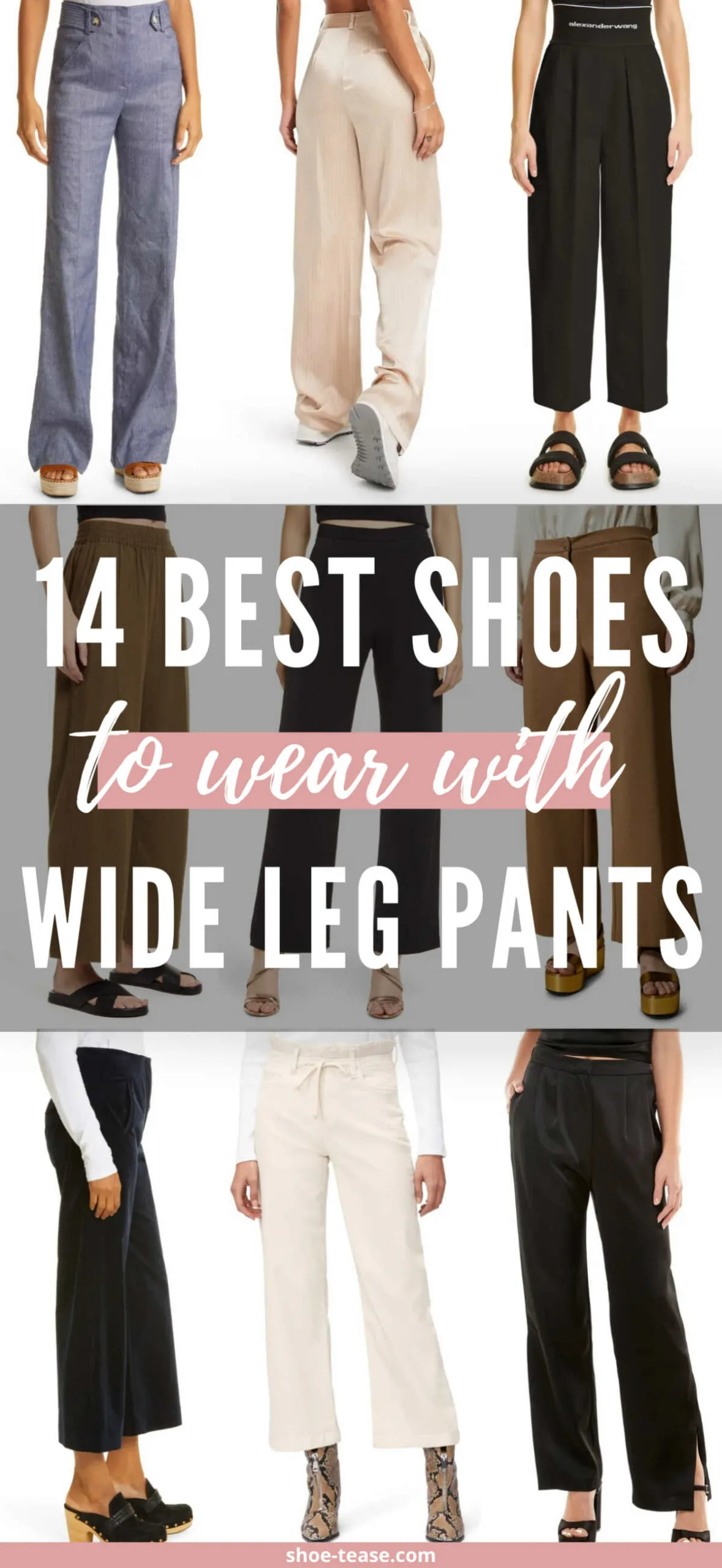 What Shoes to Wear with Wide leg Pants Outfits  Trousers  14 Styles