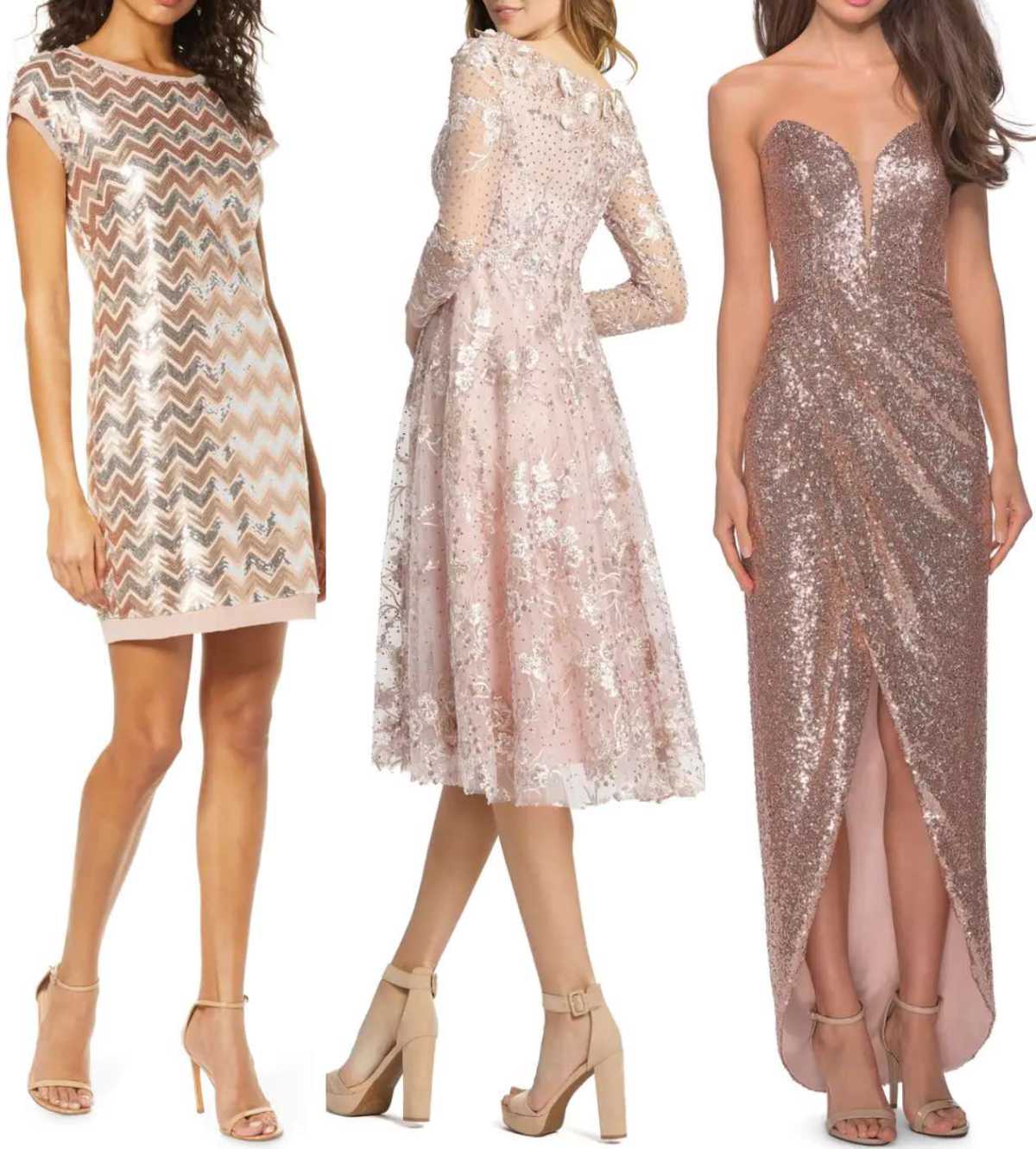 Total 79+ imagen rose gold dress what shoes