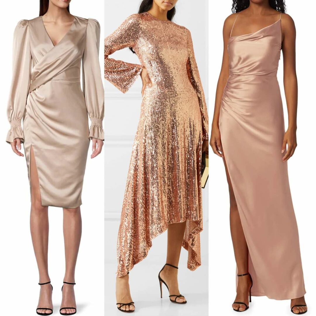 What Color Shoes Go with Rose Gold Dress Outfits 10 Favorites!