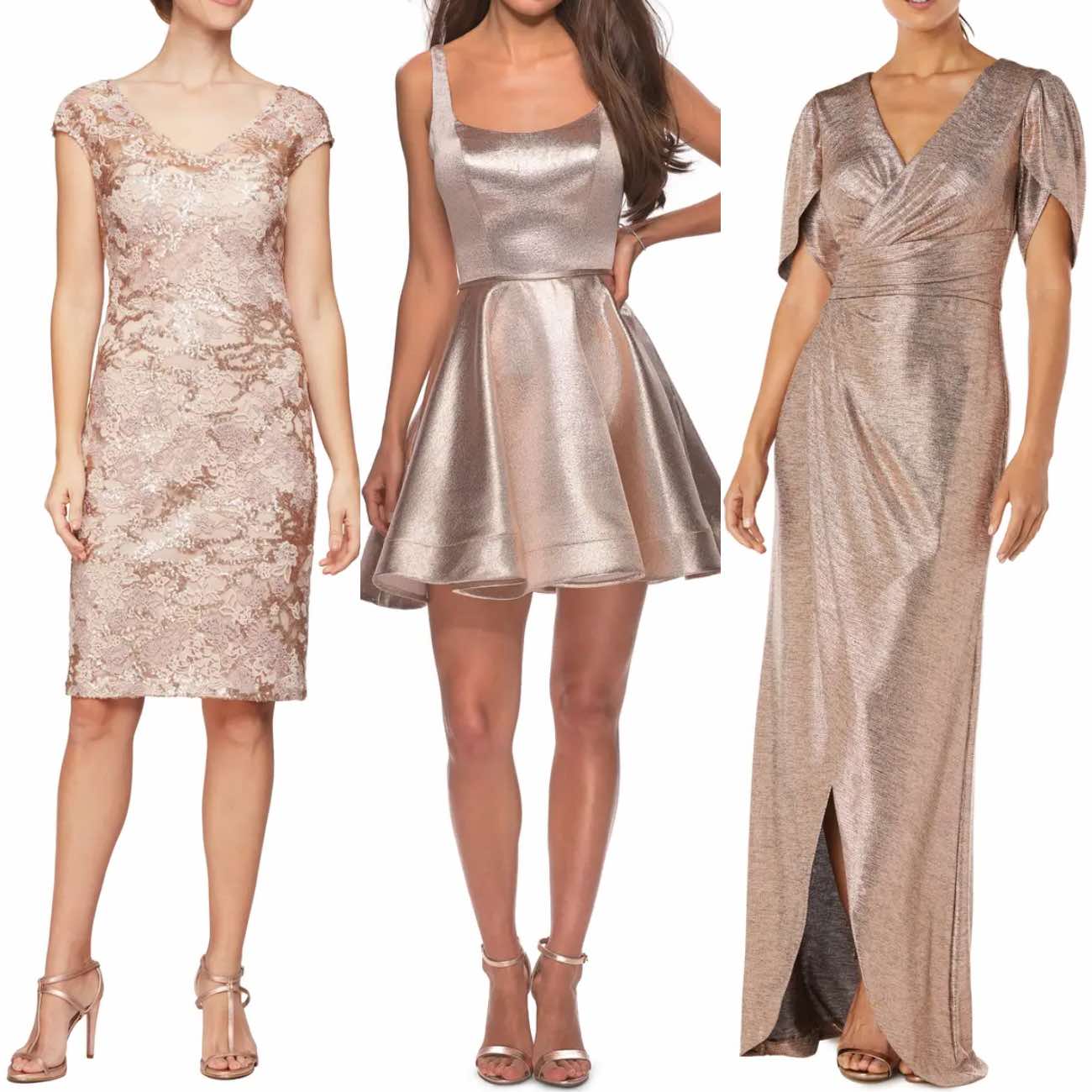 What Color Shoes Go with Rose Gold Dress Outfits - 10 Favorites!