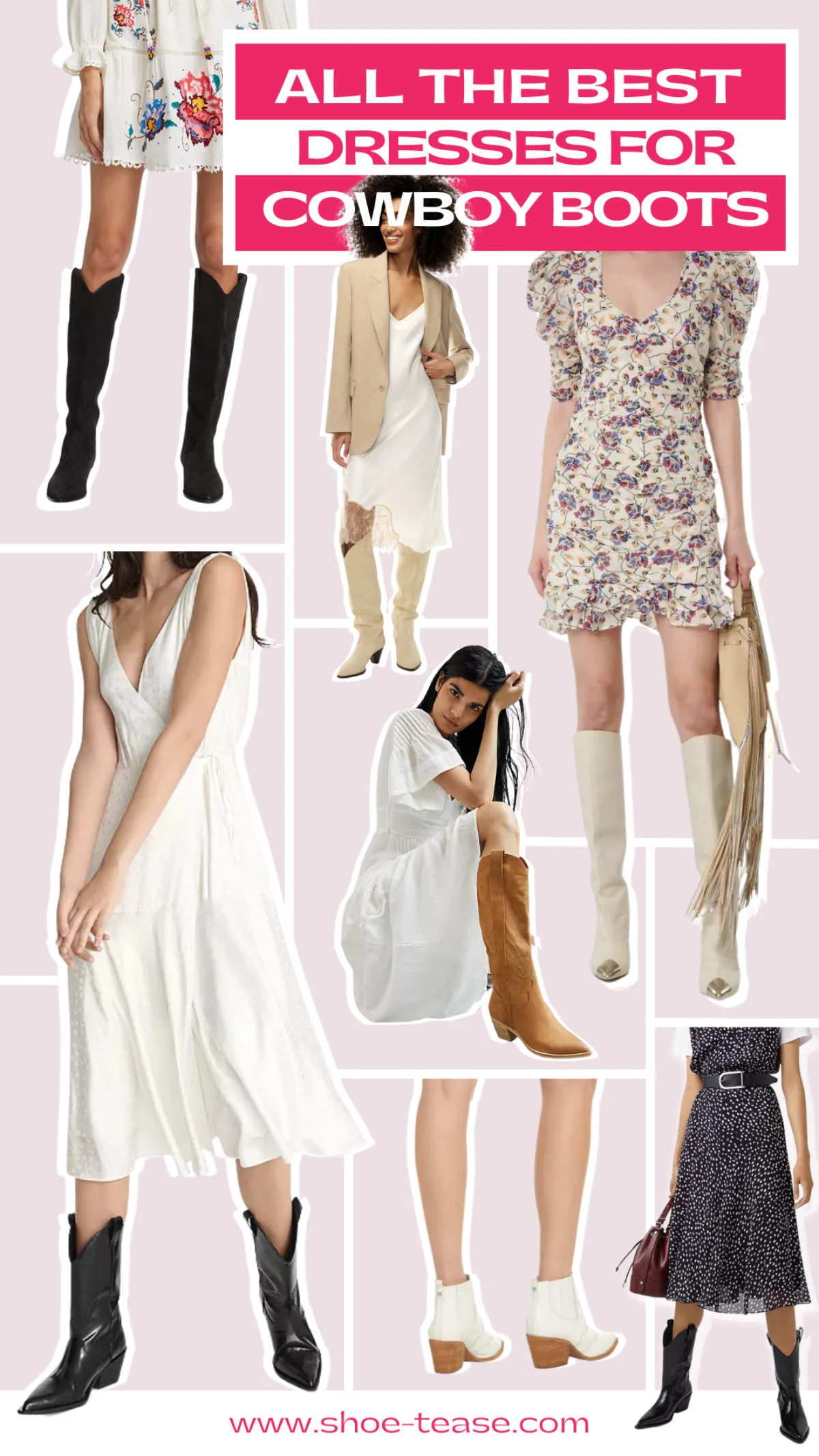 Cocktail dress with cowboy on sale boots