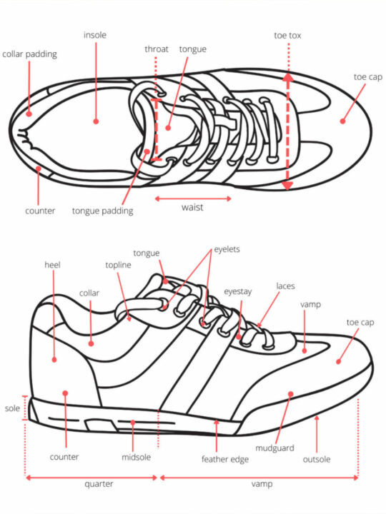 The Ultimate Guide to Shoe Anatomy | 40+ Parts of a Shoe with Names & Images
