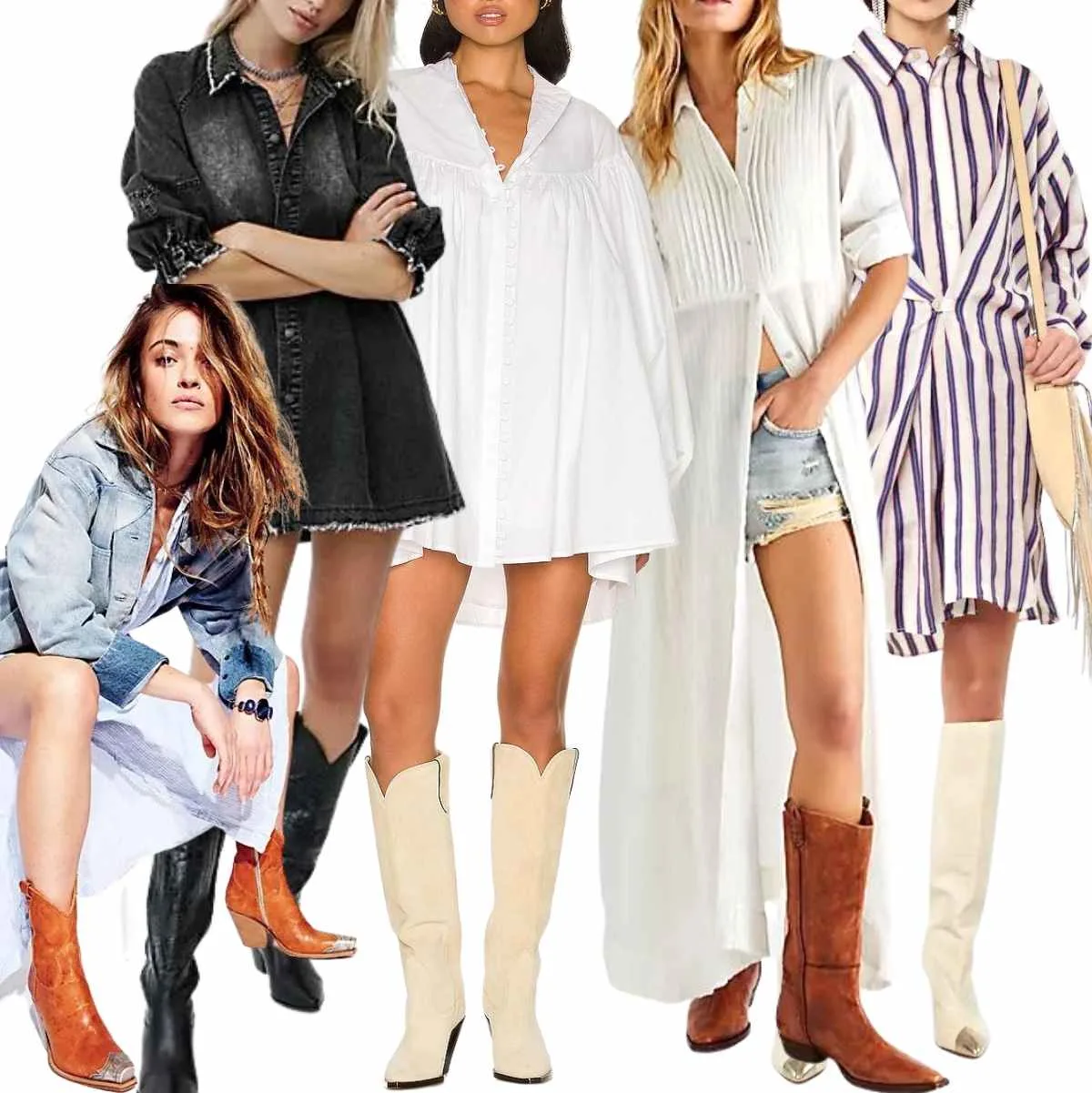 40+ Ways To Wear Dresses & Cowboy Boots — Dress For You Styling